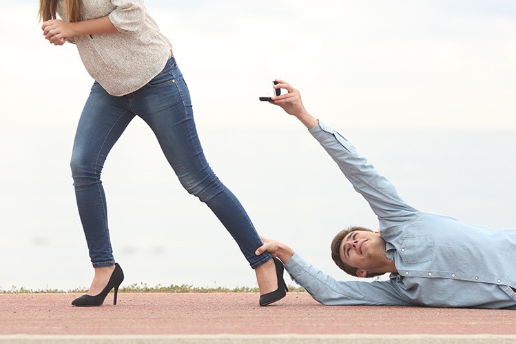 creepy guy proposing