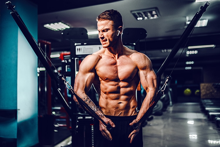 guy in gym with muscles