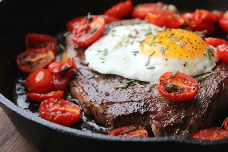 steak and eggs diet example