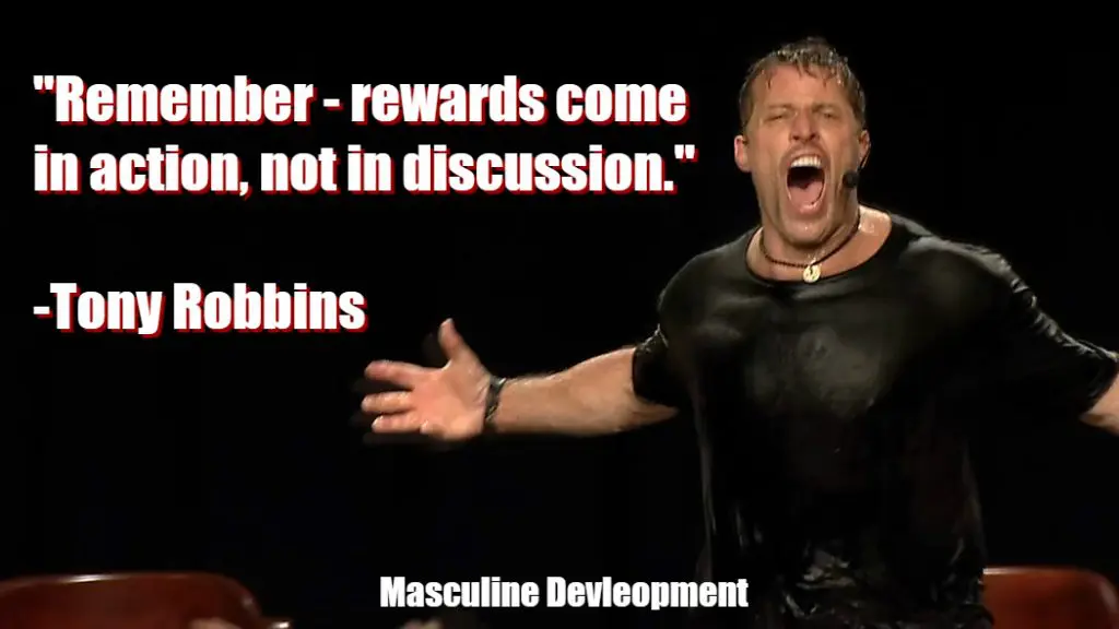 masculine development tony robbins quote